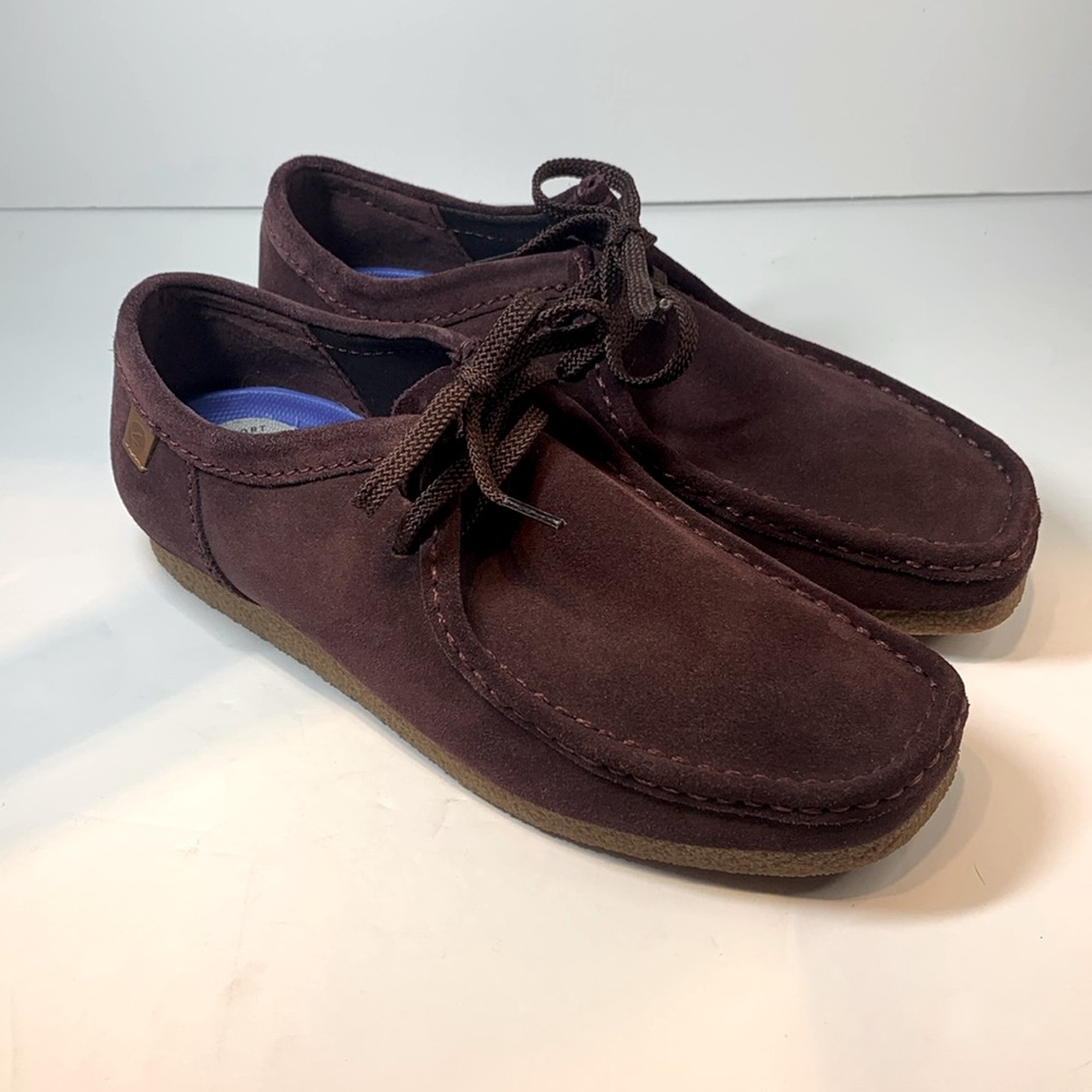Clarks Men's maroon Suede Shoes